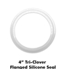 4" Tri Clamp Flanged Silicone Gasket Seal