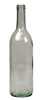 Twelve 750 Ml  Clear Wine Bottles 