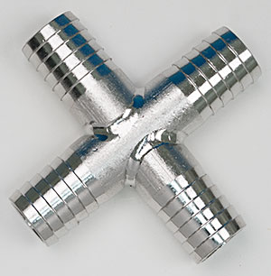 ½" Stainless Hose Barb Cross