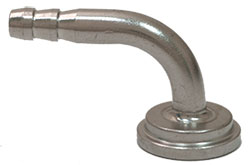 Stainless Shank Curved 1/4" Nipple