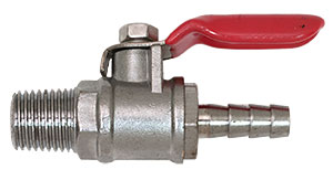 Shut Off Valve W/Check And 1/4" Hose Barb