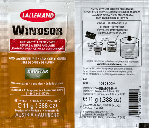 Windsor Ale Dry Yeast 