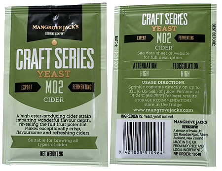 Mangrove Jack's M02 Dry Cider Yeast