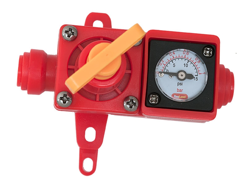 15 PSI Duotight Blowtie Spunding Valve with Gauge