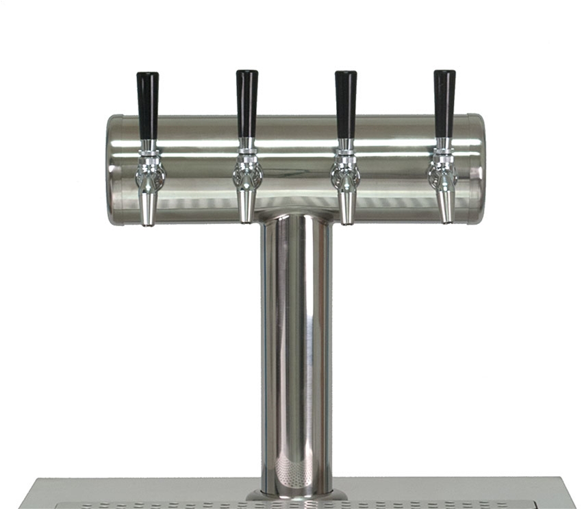 Nukatap Quad T-Bar Complete Stainless Tower 