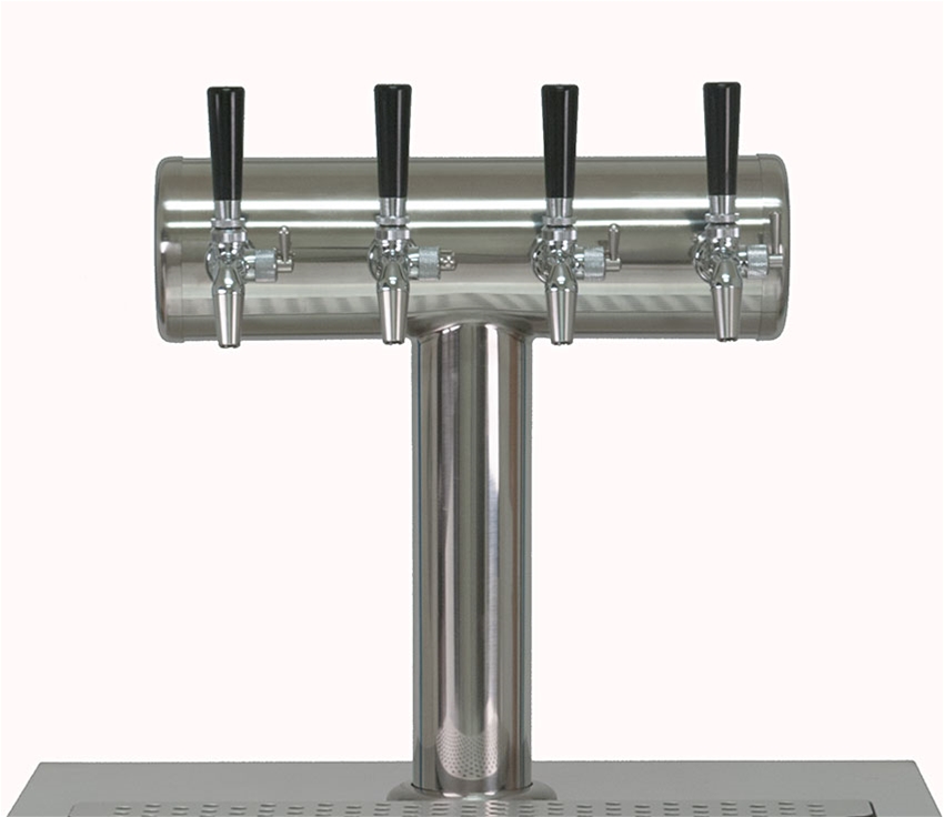 Nukatap Flow Control Quad T-Bar Complete Stainless Tower 