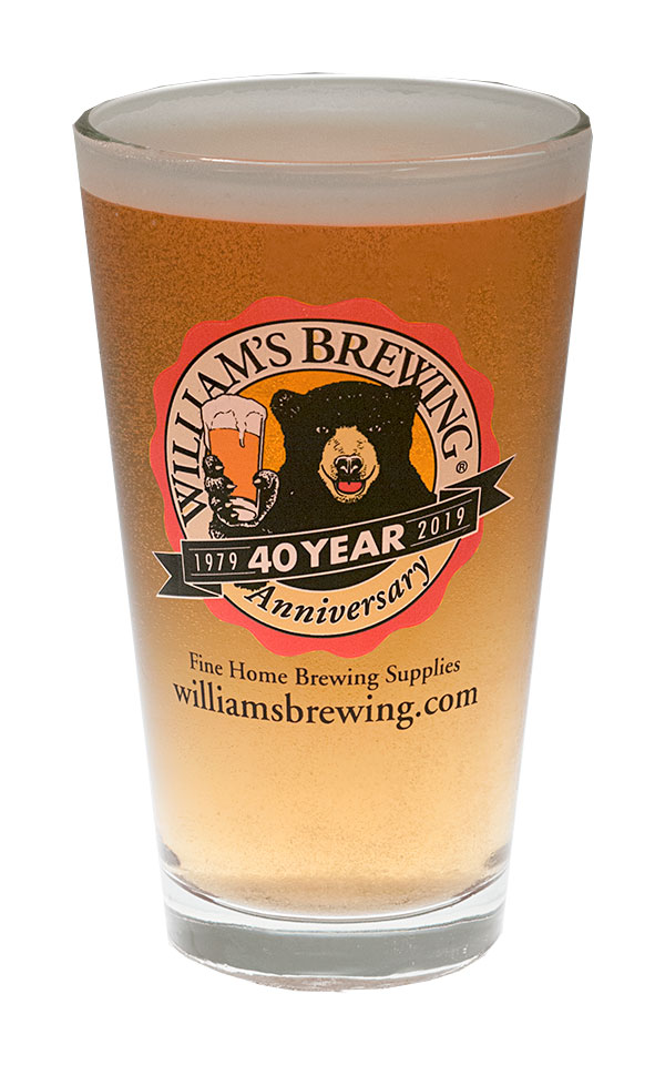 William's Nucleated Pint Glass