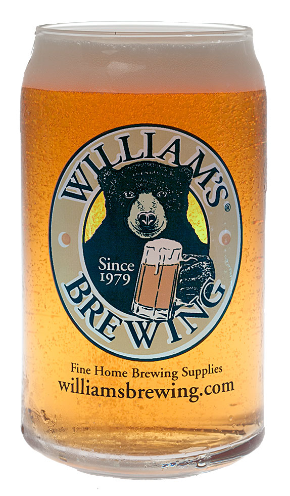 William's Nucleated Beer Can Glass
